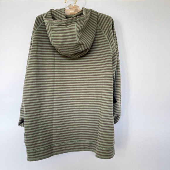 Lululemon Mens Hoodie Full Zip Striped Sweater Green Jacket Size XL - Picture 4 of 6